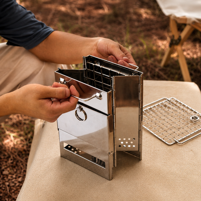 Portable Stainless Steel Folding Charcoal Stove